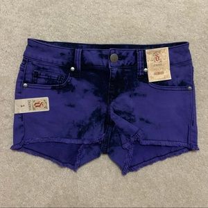 Violet Acid Wash Shorts